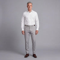Northfords non-iron trousers waistband and belt loop detail